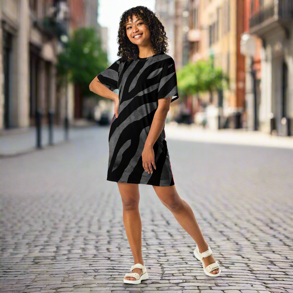 Zebra T-shirt dress